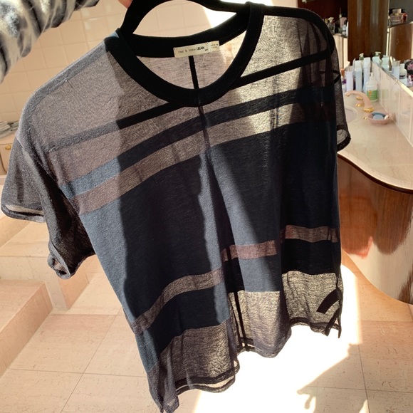 Rag & Bone /Jean Black Sheer T-shirt - Picture 5 of 11